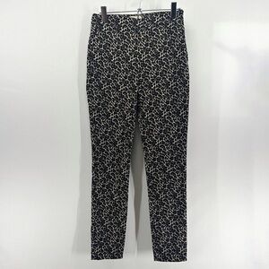 Sezane Clara Jacquard Leopard High Waisted Trousers Size 2 NWT
